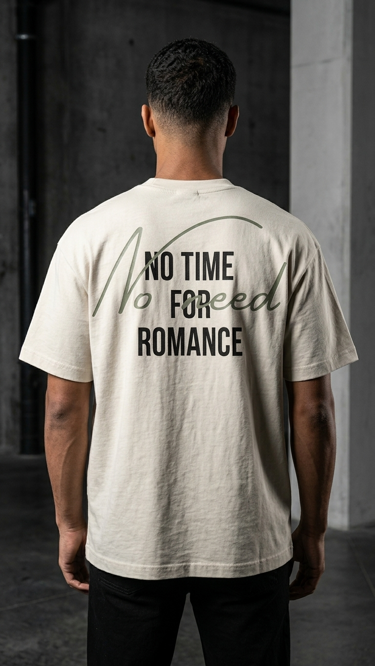 NO TIME FOR ROMANCE — Oversized Tee